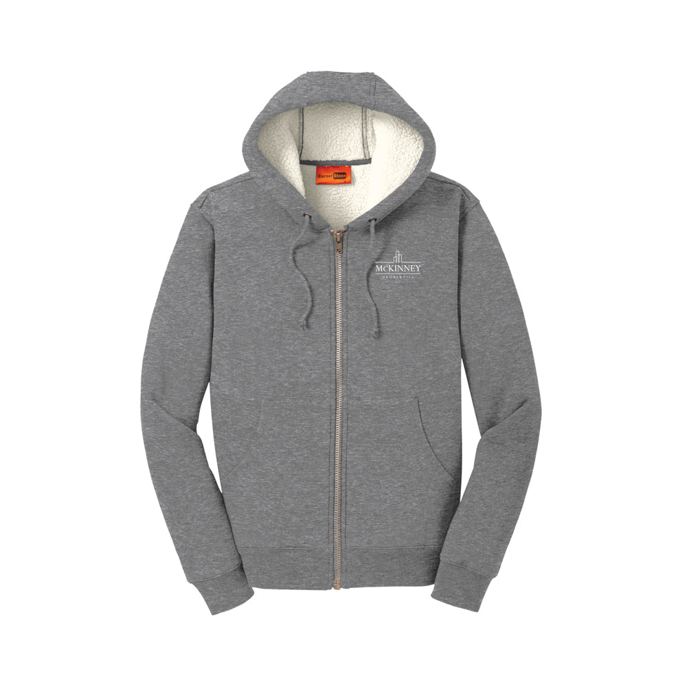 Heavyweight Lined Sherpa Hooded Fleece Jacket