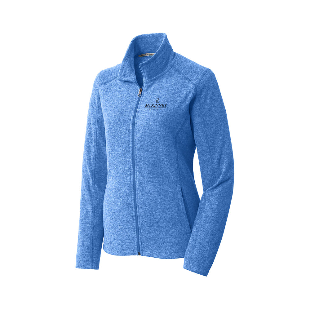 Port Authority Ladies Heather Microfleece Full-Zip Jacket