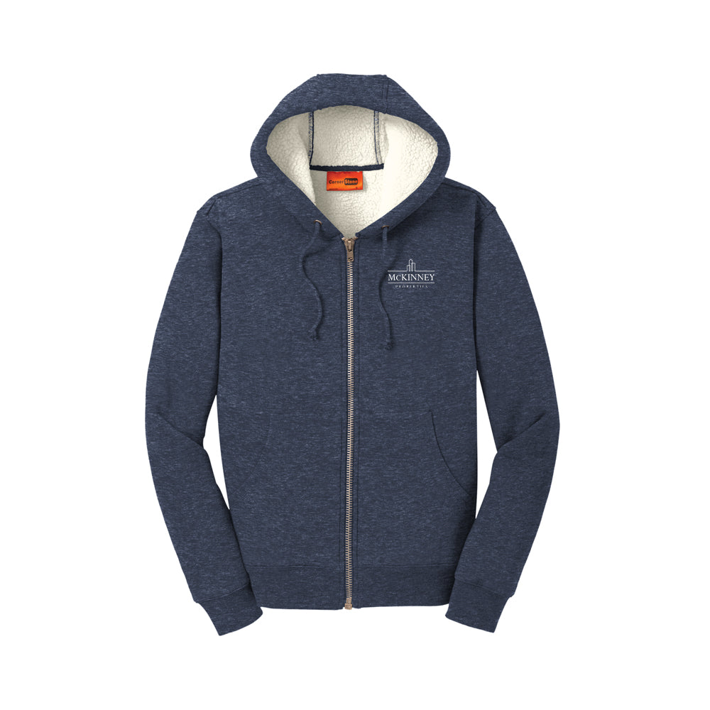 Heavyweight Lined Sherpa Hooded Fleece Jacket