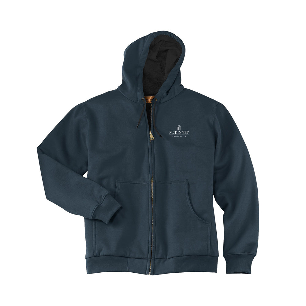 Heavyweight Full-Zip Hooded Sweatshirt with Thermal Lining